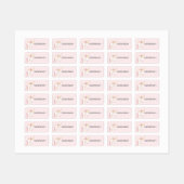 Unicorn, pink, name girl etiketten (Blatt)