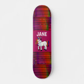 UNICORN PINK SKATEBOARDS CUSTOM PERSONALISIERTE MÄ (Vorne)