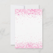 Unicorn, pinkfarben, weißer Geburtstag Karte (Rückseite)