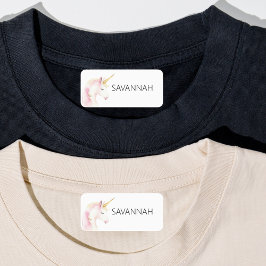 Unicorn, pinkfarbenes Mädchen Etiketten