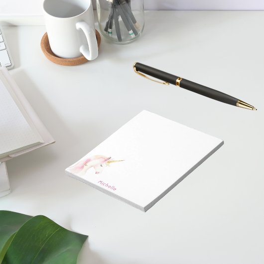 Unicorn, pinkfarbenes Mädchen Notizblock