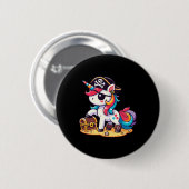 Unicorn Pirate Costume Halloween Button (Vorne & Hinten)