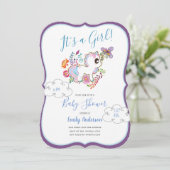 Unicorn Playground - Einladungen für die Mädchendu (Stehend Vorderseite)