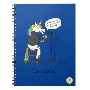 Unicorn Poetry Poet Funny Notizblock