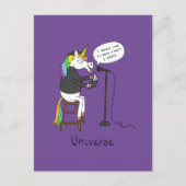 Unicorn Poetry Poet Funny Postkarte (Vorderseite)