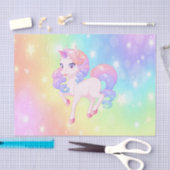 Unicorn Pony Pastel Rainbow Stars Decoupage Seidenpapier (Handwerk)