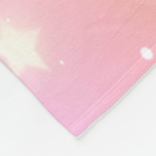 Unicorn Pony Rainbow Stars Pastel Girly Fleecedecke (Ecke)