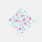 Unicorn Pool Float Paper Napkins Serviette (Ecke)