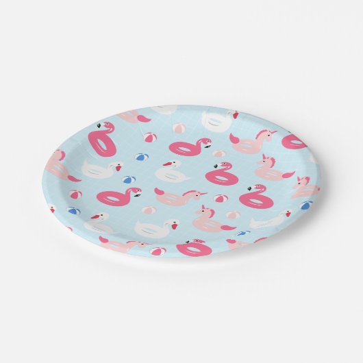 Unicorn Pool Float Paper Teller (Schrägansicht)