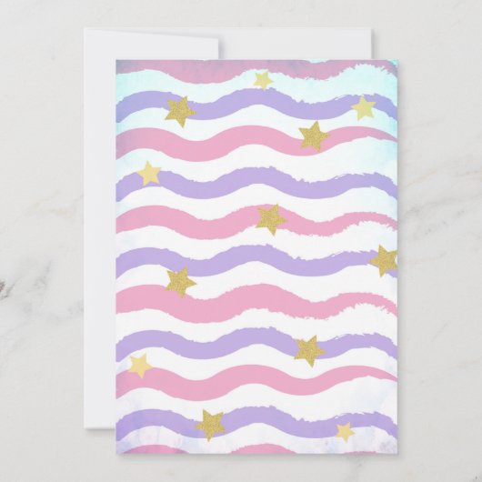 Unicorn Pool Party Einladung (Rückseite)