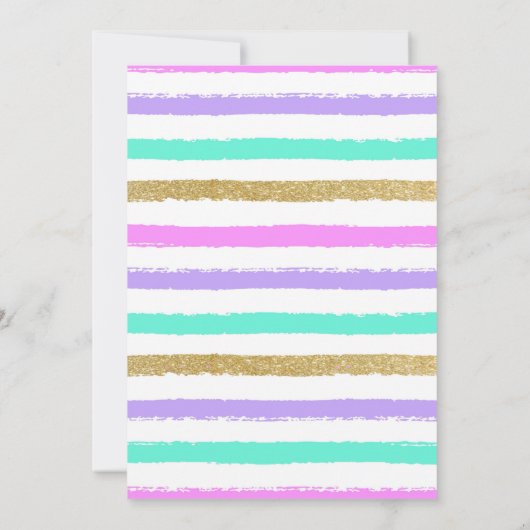 Unicorn Pool Party Einladung (Rückseite)