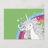 UNICORN POSTCARD GREEN POSTKARTE (Vorderseite)