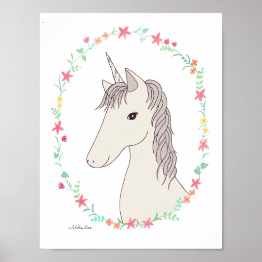 Unicorn Poster Unicorn Print Children's Room Decor (Vorne)