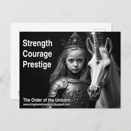 Unicorn Postkarte (Vorne/Hinten)