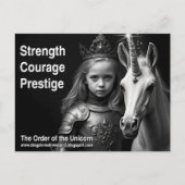 Unicorn Postkarte (Vorderseite)