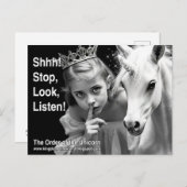 Unicorn Postkarte (Vorne/Hinten)