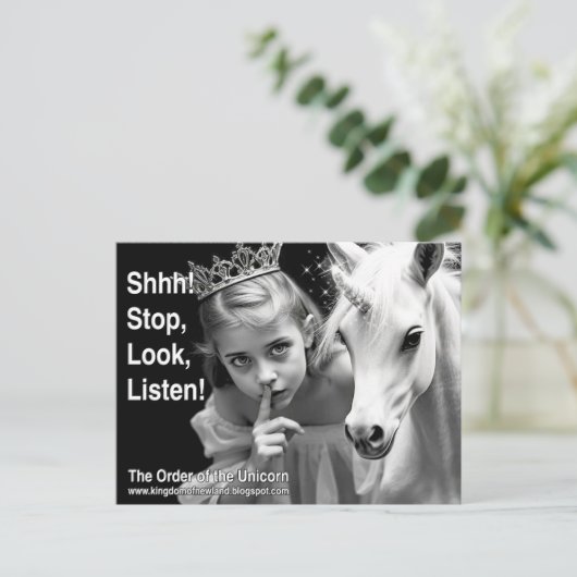 Unicorn Postkarte (Stehend Vorderseite)