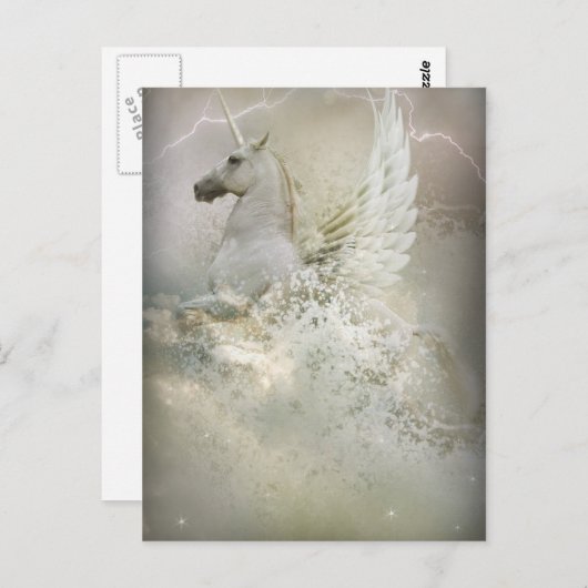 Unicorn Postkarte (Vorne/Hinten)