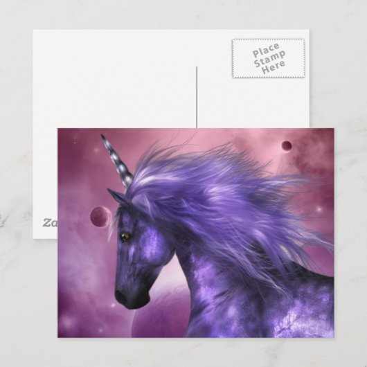Unicorn Postkarte (Vorne/Hinten)