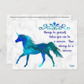 Unicorn - Postkarte (Vorne/Hinten)