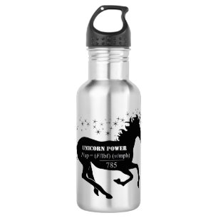 Unicorn Power Fake Math Formel Funny Edelstahlflasche