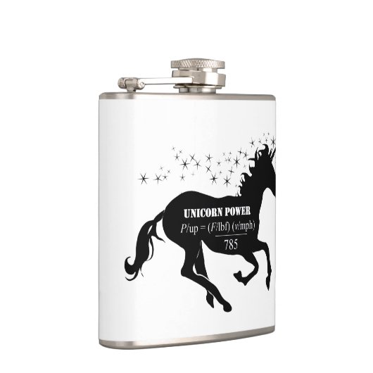 Unicorn Power Fake Math Formel Funny Flachmann (Rechts)