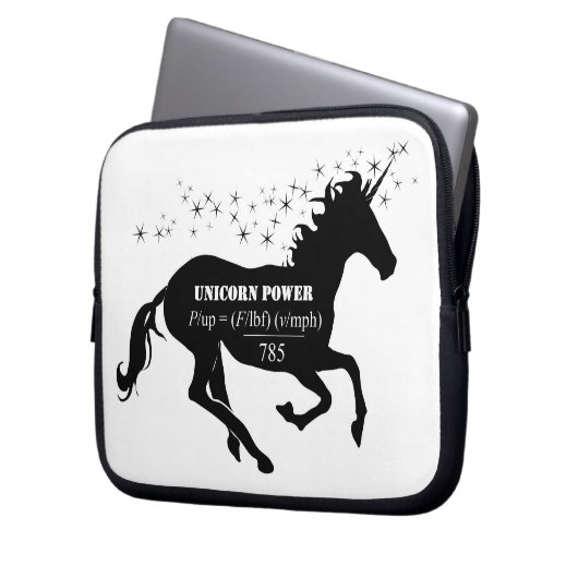 Unicorn Power Fake Math Formel Funny Laptopschutzhülle (Vorderseite Links)