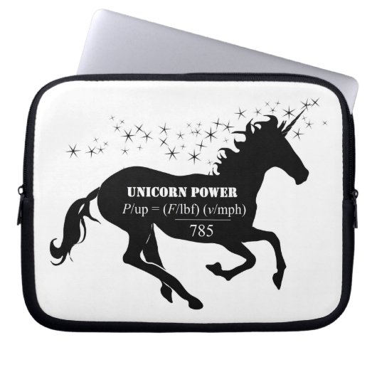 Unicorn Power Fake Math Formel Funny Laptopschutzhülle (Vorderseite)