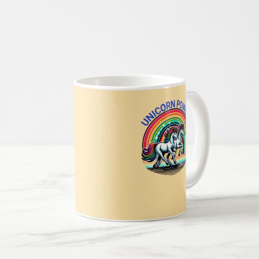 Unicorn Power Kaffeetasse (VorderseiteRechts)