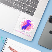 Unicorn Power kundenspezifisch geschnitten Vinyl S Aufkleber (Laptop mit iPhone)