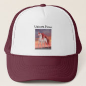 Unicorn Power Trucker Hat Truckerkappe (Vorderseite)