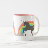 Unicorn-Power Zweifarbige Tasse (VorderseiteRechts)