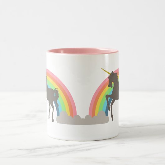 Unicorn-Power Zweifarbige Tasse (Mittel)