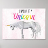 Unicorn Premium Leinwand (Glanz) Poster (Vorne)