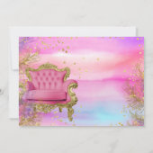 Unicorn Princess American Glitzer Gems Einladung (Rückseite)