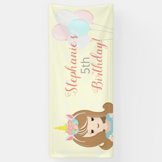 Unicorn Princess Banner (Vertikal)