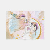 Unicorn Princess Blanket Fleecedecke (Vorderseite (Horizontal))