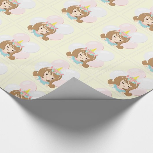 Unicorn Princess Geschenkpapier (Ecke)