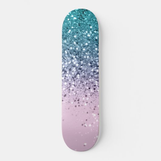 Unicorn Princess Glitzer #2 Skateboard (Vorderseite)