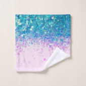 Unicorn Princess Glitzer #4 Badhandtuch Set (Waschlappen)