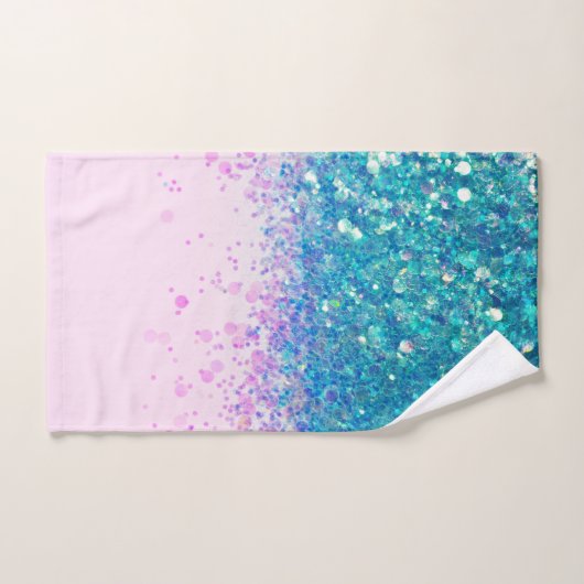 Unicorn Princess Glitzer #4 Badhandtuch Set (Handtuch)