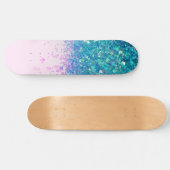 Unicorn Princess Glitzer #4 Skateboard (Horizontal)
