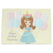 Unicorn Princess Große Geschenktüte (Vorderseite)