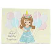 Unicorn Princess Große Geschenktüte (Rückseite)