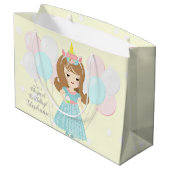 Unicorn Princess Große Geschenktüte (Rückseite Schrägansicht)