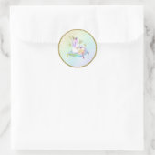 Unicorn Princess Iridescent Rainbow Pastel Party Runder Aufkleber (Tasche)