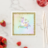 Unicorn Princess Iridescent Rainbow Pastel Party Serviette (Beispiel)