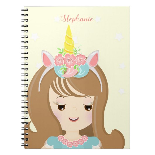 Unicorn Princess Notizblock (Vorderseite)