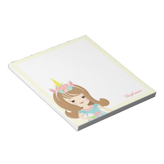 Unicorn Princess Notizblock (angewinkelt)