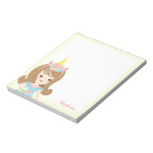 Unicorn Princess Notizblock (Rotiert)